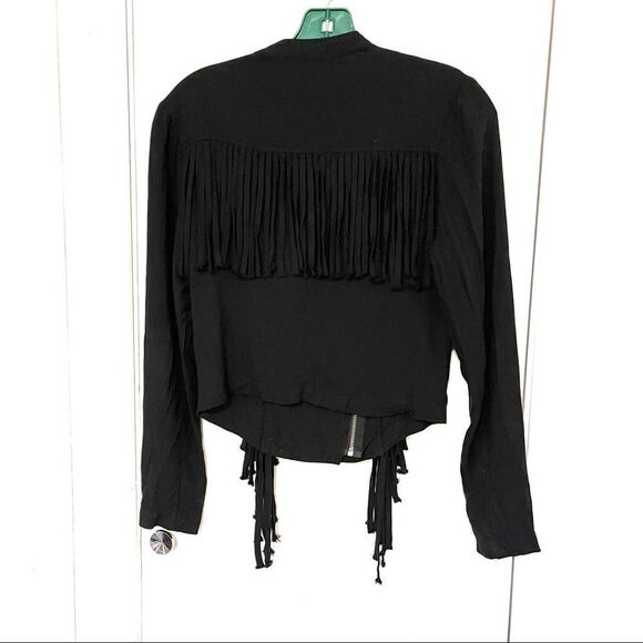 L.A hearts black rayon fringe trim jacket - Picture 6 of 7